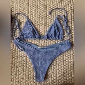 WeWoreWhat Delilah Denim Bikini Set